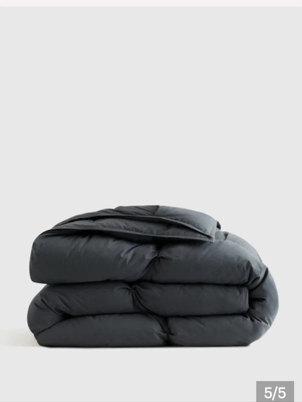 Quince DUSK Pintuck Comforter Organic Cotton King/Cal King Matte Lofty Cozy